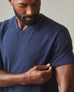 Men's Premium Slub V-Neck Tee - Navy